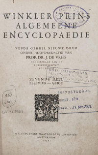 Image of Winkler prins algemeene encyclopaedie : 7