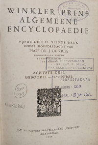 Image of Winkler prins algemeene encyclopaedie : 8
