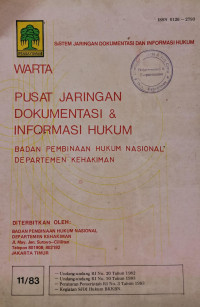 Warta pusat jaringan dokumentasi & informasi hukum : 11/83
