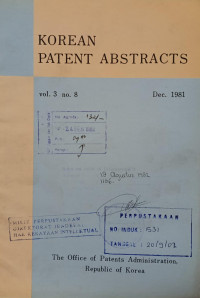 Korean patent abstracts : dec 1981