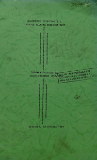 Image of Laporan triwulan III tahun anggraran 1998/1999