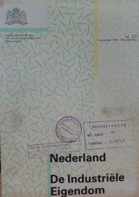 Image of Nederland de industriele eigendom : 1 december 1987, 76e jaargang nr. 23