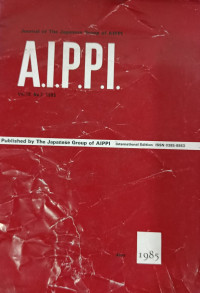 Journal of the japanese group of aippi : A.I.P.P.I vol.10 no.2 june 1985
