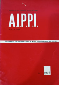 Image of journal of the japanese group of aippi : A.I.P.P.I vol.21 no.4 july 1996