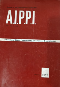 Image of Journal of the japanese group of aippi : A.I.P.P.I vol.1 no.2 december 1976