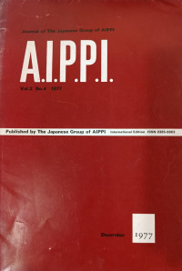 Journal of the japanese group of aippi : A.I.P.P.I vol.2 no.4 december 1977