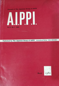 Journal of the japanese group of aippi : A.I.P.P.I vol.5 no.1 march 1980