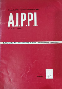 Image of Journal of the japanese group of aippi : A.I.P.P.I vol.5 no.4 december 1980