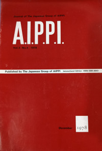 Journal of the japanese group of aippi : A.I.P.P.I vol.3 no.4 december 1978