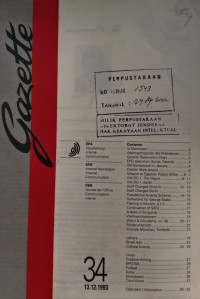 Image of Gazette 34 : 13.12.1993