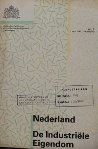 Image of Nederland de industiele eigendom : nr. 7 (1 april 1987, 76e jaargang)