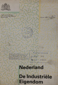 Image of Nederland de industiele eigendom : nr. 1 (4 januari 1988, 77e jaargang)