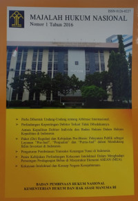 Image of Majalah hukum nasional nomor 1 tahun 2016