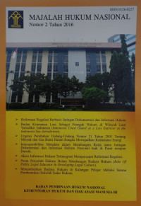Image of Majalah hukum nasional nomor 2 tahun 2016