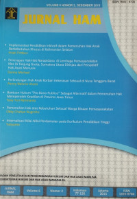 Image of Jurnal ham volume 6 nomor 2, desember 2015