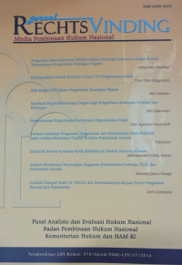 Image of Jurnal rechts vinding media pembinaan hukum nasional volume 5 nomor 2, agustus 2016