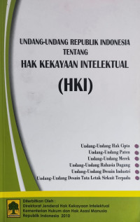Image of Undang-undang republik indonesia tentang hak kekayaan intelektual ( HKI )