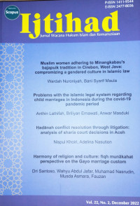 Image of Ijtihad jurnal wacana hukum islam dan kemanusiaan