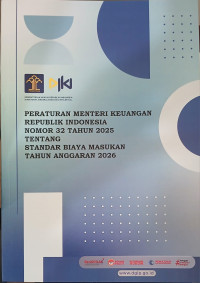 Image of Peraturan menteri keuangan republik indonesia no. 32 tahun 2025 tentang standar biaya masukan tahun anggaran 2026