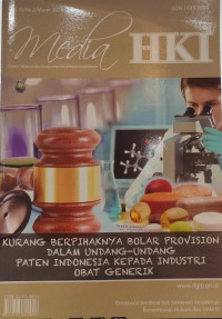 Image of Media hki kurang berpihaknya bolar provision dalam undang-undang paten indonesia kepada industri obat generik