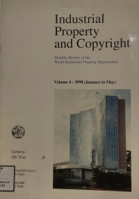 Image of Industrial property and copyright 4th year vol.4 - 1998 ( january to may )