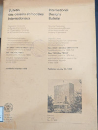 Image of Bulletin des dessins et modeles internationaux : International designs bulletin