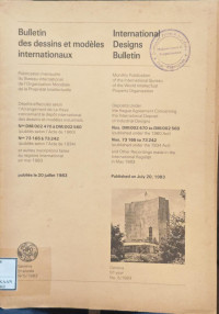 Image of Bulletin des dessins et modeles internationaux : International designs bulletin