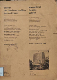 Image of Bulletin des dessins et modeles internationaux : International designs bulletin