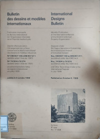 Image of Bulletin des dessins et modeles internationaux : international designs bulletin