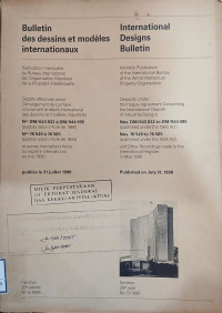 Image of Bulletin des dessins et modeles internationaux : international designs bulletin
