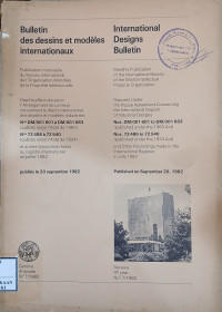 Image of Bulletin des dessins et modeles internationaux : international designs bulletin