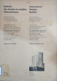 Image of Bulletin des dessins et modeles internationaux : international designs bulletin