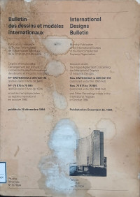 Image of Bulletin des dessins et modeles internationaux : international designs bulletin