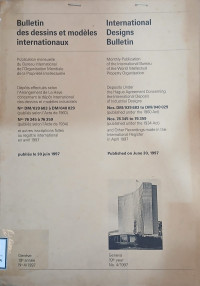 Image of Bulletin des dessins et modeles internationaux : international designs bulletin