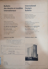 Image of Bulletin des dessins et modeles internationaux : international designs bulletin