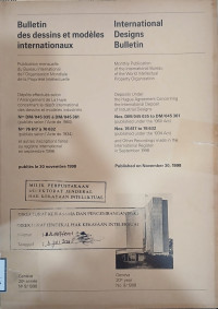 Image of Bulletin des dessins et modeles internationaux : international designs bulletin