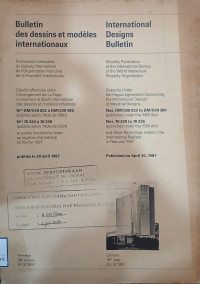 Image of Bulletin des dessins et modeles internationaux : international designs bulletin