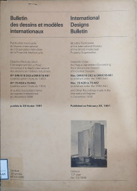 Image of Bulletin des dessins et modeles internationaux : international designs bulletin