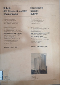 Image of Bulletin des dessins et modeles internationaux : international designs bulletin