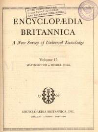 Encyclopedia britannica : a new survey of universal knowledge vol. 15