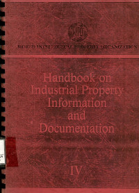 Image of Handbook on industrial property information and documentation IV