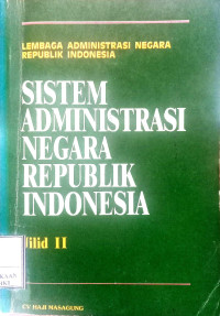 Sistem administrasi negara RI Jilid II