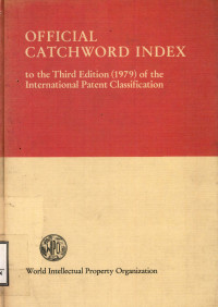 Image of Official catchword index : to the third edition (1979) of the international patent classification