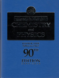 CRC Handbook of chemistry and physics