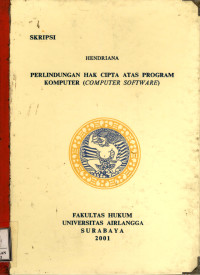 Image of Skripsi : perlindungan hak cipta atas program komputer (computer software)