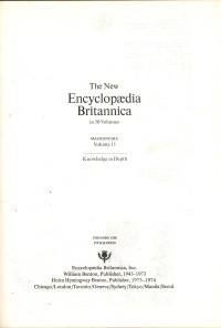 The new encyclopedia britannica macropedia knowledge in depth vol. 11 livingstone metalwork