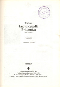 The new encyclopedia britannica : macropedia knowledge in depth vol. 13 newman peisistratus