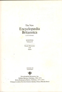 Image of The new encyclopedia britannica : micropedia ready reference and index vol. II