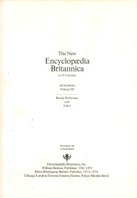 Image of The new encyclopedia britannica : micropedia ready reference and index vol. III