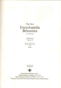 The new encyclopedia britannica : micropedia ready reference and index vol. VI